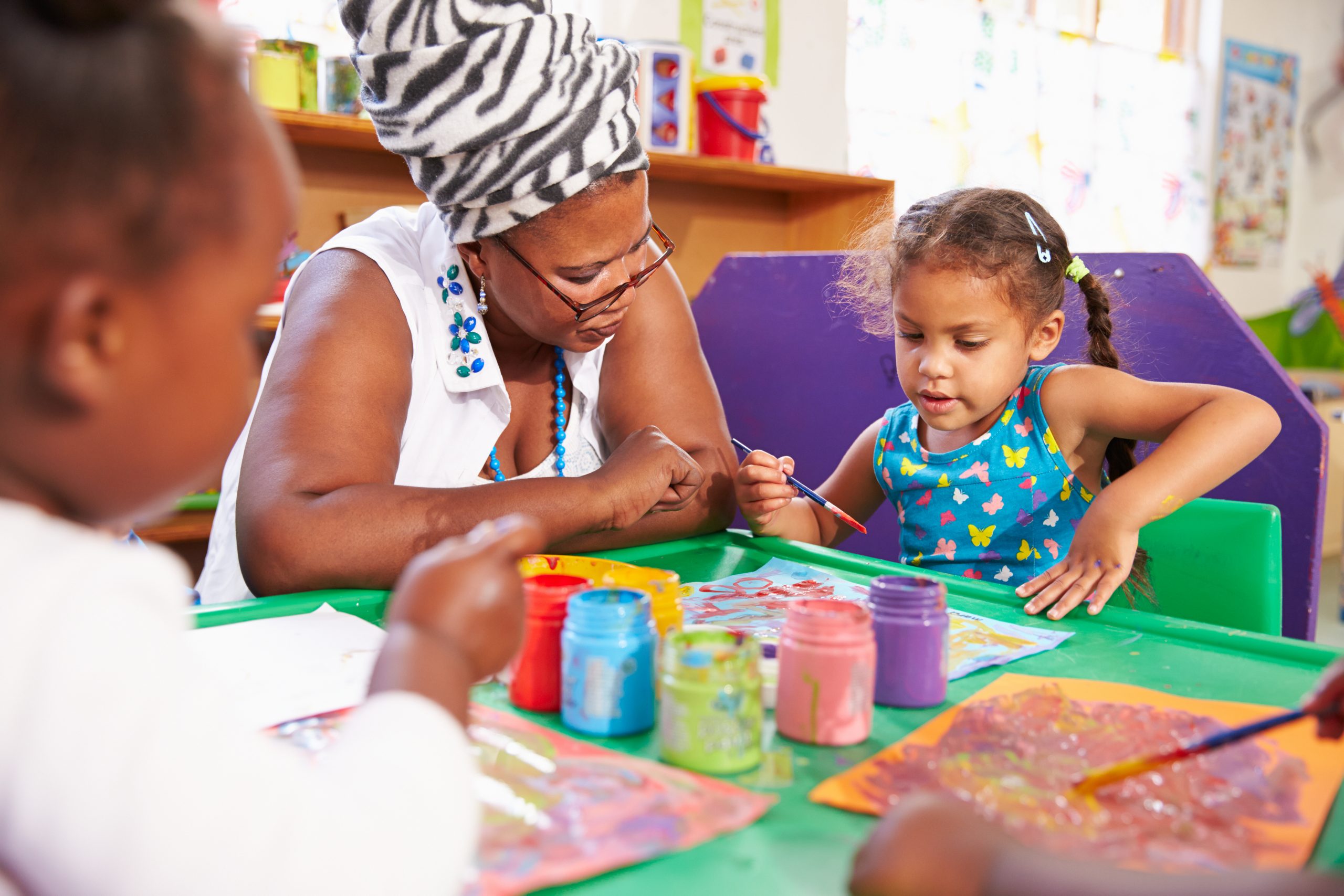 Children engaged in educational activities